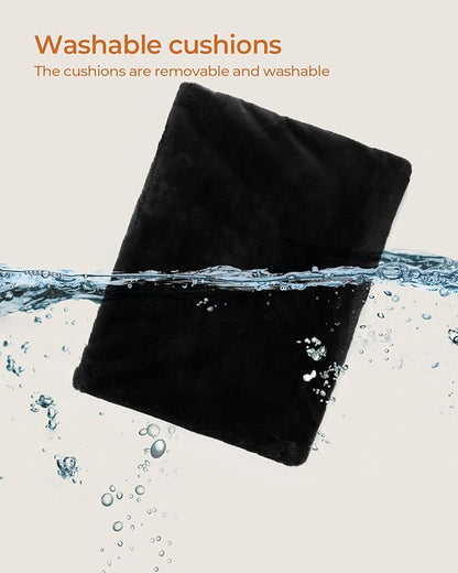 FourFurPets 26.7in Cat Tree Tower Condo, Cat Scratch Posts for Indoor Cats, Big Plate, Three 23.6in Full Sisal Scratching Posts, Black