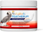 FeatherUp! Bird Vitamins with Biotin for Beautiful Plumage - Feather Growth Supplements for Parrots - 90 gm - 240 Servings