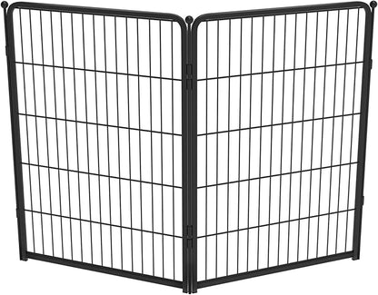 FXW Homeplus Unleashed Indoor Dog Playpen - Stress-Free and Safe Play, Heavy Duty 40 Inch 2 Wire Panels Dog Pen for Medium and Large Dogs, Black│Patented