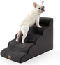 Extra Wide Dog Stairs 19.7" Width, Large Pet Step for Small Medium Dog, Puppy or Cat, Ramp for High Bed or Car, High Density Foam Ladder, Stable, 5 Step, 19.7x33x22.4 inch, Black