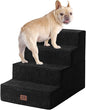EHEYCIGA Dog Stairs for Bed 18" H, 4-Step Dog Steps for High Bed, Pet Steps for Small Dogs and Cats, Non-Slip Balanced Pet Ramp Indoor, Black