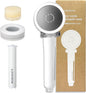 Filtered Handheld Shower Head with Vitamin C & Sediment Filter, High Pressure Water Flow, Water Saving, Reduces Chlorine for Dry Skin & Hair, On/Off Switch, Made in Korea, Spa-Like Shower- Pure White