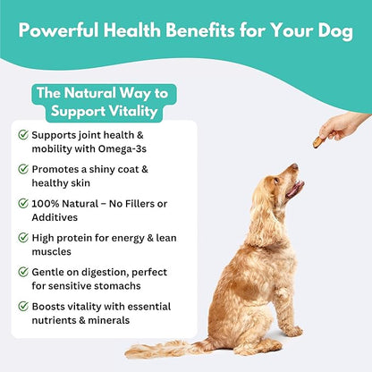 ALFIE'S TREATOS Green Lipped Mussels for Dogs & Cats (2.65 oz), Air-Dried Dog Treats, Natural Supplement & Omega-3 Food Topper, Single Ingredient, Freeze-Dried Alternative