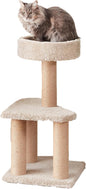Amazon Basics Cat Tree - Indoor Cat & Kittens Multi-Level Climbing Activity Tower with Scratching Posts, Medium (31.5"H) - Beige