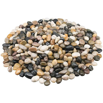Fish Tank Rocks,Virekm River Rocks, Decorative Ornamental Pebbles Garden Landscaping Stones Gravel Filler for Home Decoration Flower Bed Fish Tank Plants Vases Succulents (10 Pounds)
