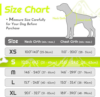 Eagloo Dog Harness Small Sized Dog, No Pull Service Vest with Reflective Strips and Control Handle, Adjustable and Comfortable for Walking, No Choke Pet Harness with 2 Metal Rings, Green, S