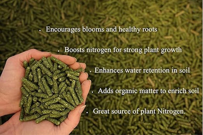 Alfalfa Meal Pellets 16 Pounds Organic Fertilizer for Flowers, Vegetables & Trees - Ideal Rabbit Food, Hamster Food, Timothy Hay Alternative - Lancaster Agriculture Products (16 Pounds)