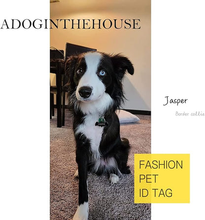 316 Surgical Grade Stainless Steel Personalized Dog & Cat ID Tags - Made with Three Thousand Love for Our Fur-Baby - Original Funny Shapes Bat, Engraved Name or Text for Pet Collar Accessories