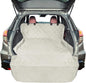 F-color SUV Cargo Liner for Dogs, Water Resistant Pet Cargo Cover Dog Seat Cover Mat for SUVs Sedans Vans with Bumper Flap Protector, Non-Slip, Large Size Universal Fit, Beige