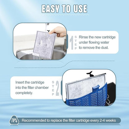 12 Pack Large Filter Cartridges Compatible with Aqueon QuietFlow Power Filter Size 20,30,50,75 & E Internal Power Filter Size 40 & Canister Filter Size 200/300/400 & Zilla Large Filter