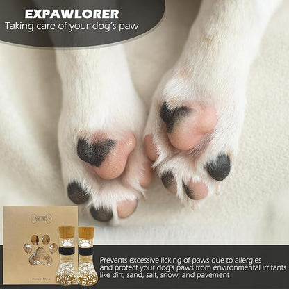 EXPAWLORER Anti Slip Dog Socks to Prevent Licking Paws, Dog Shoes for Hot Pavement, Dog Booties for Small Medium Large Senior Dogs, Traction Control Boots & Paw Protectors for Hardwood Floors