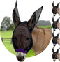 Donkey Fly Mask with Long Ears (Purple) Made in USA - Mule Fly Mask with Ears Protection from Insects and Bugs, Small Donkey Soft Mesh Fabric with Adjustable Fastener, Face Cover Supplies for Donkeys