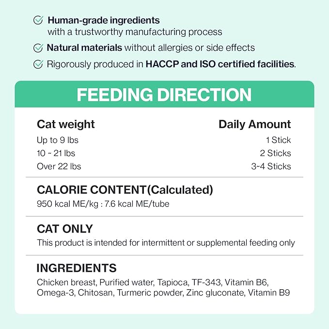 Dr.by Cat Breath Bronchial Supplements Cat Sneezing Treatment Asthma Cold Cough Nose Relief Respiratory&Immune Support with TF-343-30 lickable Formula Individually Packaged, Chicken (3 Packs (25.5OZ))