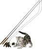 Forever Stick 2 Pack - The Unbreakable Cat Toy Wand, Extra Long Durable Interactive Cat Toy for Indoor Cats, Feather Kitten Toys for Bored Indoor Adult Cats, Bird Teaser Cat Accessories