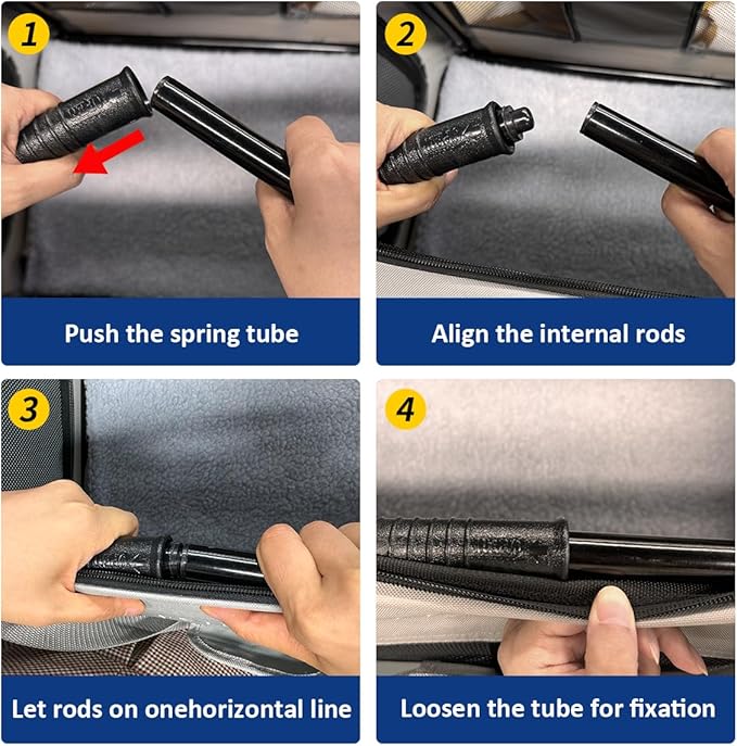 Extra Extra Large Cat Carrier Soft Sided, Portable Small Dog Carrier for 2 Cats, 24"x16.5"x16" Car Travel Folding Comfortable Design with Litter Box and Bowls, Grey+ Litter Box+ Bowl*2