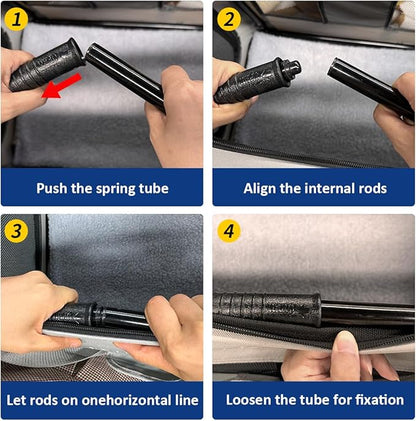 Extra Extra Large Cat Carrier Soft Sided, Portable Small Dog Carrier for 2 Cats, 24"x16.5"x16" Car Travel Folding Comfortable Design with Litter Box and Bowls, Grey+ Litter Box+ Bowl*2