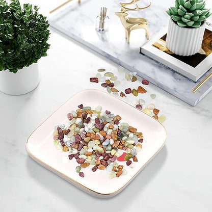 2.5lbs Pebbles for Indoor Plants, 3/8 Inch Small Rocks for Potted Plants, Succulents, Vase Fillers, Cactus Planters, Bird Bath, Fountain, Outdoor Garden Landscaping