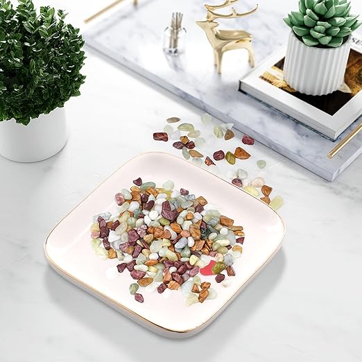 5lbs Pebbles for Indoor Plants, 3/8 Inch Small Rocks for Potted Plants, Succulents, Vase Fillers, Cactus Planters, Bird Bath, Fountain, Outdoor Garden Landscaping