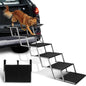 Extra Wide Dog Stairs for Large Dogs,Dog Ramps for Cars,Portable Folding Doggy Stairs for Cars,SUV,Trucks,Pet Ramp with Non-Slip Surface,Pet Steps Supports Up to 250 lb,6 Steps