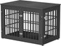 38 Inch Heavy Duty Dog Crate Furniture for Large and Medium Dogs, Decorative Pet House End Table, Wooden Cage Kennel Furniture Indoor, Black