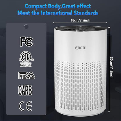 FITNATE Air Purifiers for Home Large Room Up to 1076 Ft² with Aromatherapy, H13 True HEPA Air Purifier for Pets, Quiet Air Cleaner for Smoke Dust Pollen Pets Dander Odor, with Night Light,Timer, White