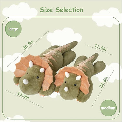 Weighted Stuffed Animals Dinosaur - 22.8" Cute Toy Pillow Plushie Gifts for Kids Boys Girls & Adults, 3 lbs Ultra-Soft Washable Green Dino Plush Pillowfort