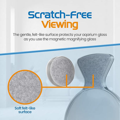 Flipper DeepSee 4" Viewer - Filter Clear Lens and Aquarium Magnetic Magnifier - Fish Tank Magnifying Glass for Coral Reef Aquarium - Magnetic Magnifying Glass Ideal for Photography - Clear