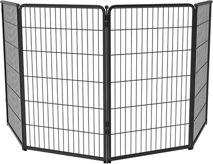 FXW Homeplus Unleashed Indoor Dog Playpen - Stress-Free and Safe Play, Heavy Duty 45 Inch 4 Wire Panels Dog Pen for Large Dogs, Black│Patented