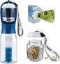 Dog Water Bottle with Food Container & Poop Bag Holder, Travel Water Bowl, Portable Pet Dispenser, Dog Stuff Accessories Items, Puppy Essentials Necessities for Walking Hiking Dog Gift