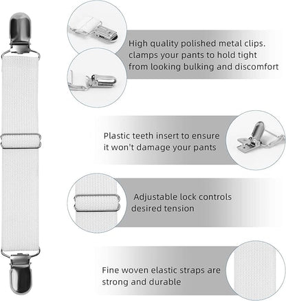 Adjustable Boot Straps Pant Stirrups Clips Boot Clips