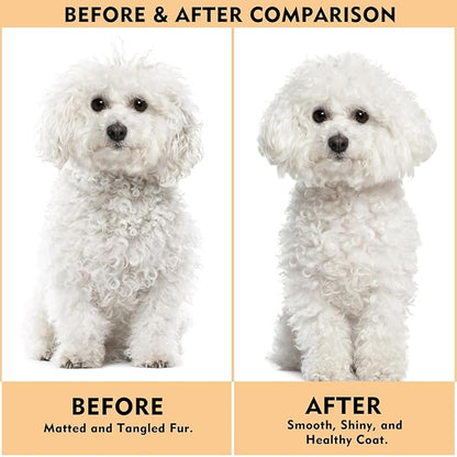 Dog Slicker Brush for Shedding & Grooming - Professional Dog Brush and Cat Brush with Coated Tips & Air-Cushion Design, Deshedding Tool Removes Undercoat Tangles & Loose Fur for Long/Short Hair Pets