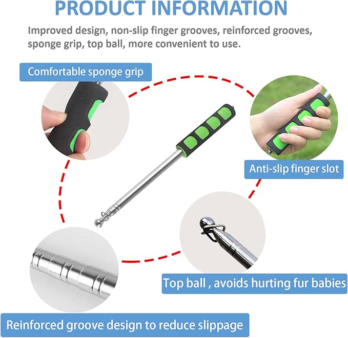 2pcs Retractable Wand Toys, Cat Fishing Rod with 11 Pcs Feather Refills for Indoor & Outdoor Cats