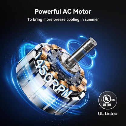 5000 CFM 20" Wall Fan Oscillating, Professional Industrial Wall Mount Fan with 3 Speed for Warehouse, Factory, Workshops, and Garage, UL Listed