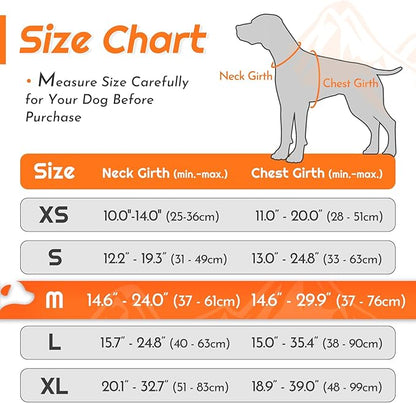 Eagloo Dog Harness Medium Sized Dog, No Pull Service Vest with Reflective Strips and Control Handle, Adjustable and Comfortable for Walking, No Choke Pet Harness with 2 Metal Rings, Orange, M