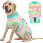 FUAMEY Recovery Suit,Soft Breathable Pet Bodysuit E-Collar & Cone Alternative Surgical Suit Puppy Wear, Anti Licking Wounds Doggie Onesie for Small Medium & Large Pets Dogs,cats,XXL(chest:32.3-39.3)