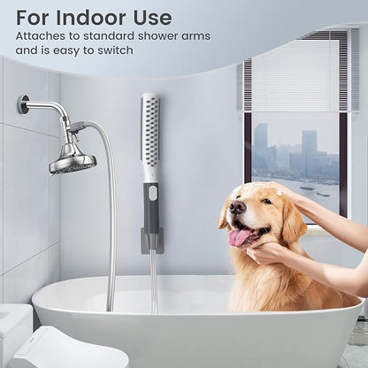 Dog Shower Attachment, Dog Shower Wand for Fast and Easy Washing Dog, Pet Shower Head with 3 Spray Modes, 8-Foot Hose, Indoor Outdoor Bath Your Dog