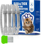 4 Pack Adjustable Flea and Tick Collar for Cats, Natural Plant Oil Formula Cat Flea Collar Provides 32-Month Protection for Flea Tick, Glow-in-The-Dark & Waterproof Cat Flea Treatment for All Cats