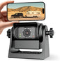 EWAY WiFi Magnetic Hitch Wireless Backup Rear/Front View Camera Rechargeable Battery for Easy Hitching of Gooseneck Horse Boat Travel Trailer/Fifth Wheels/RV/Camper Reverse for iPhone iPad Android