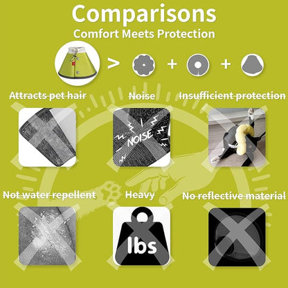 Agape Soft Dog Cone for Small Dogs & Cats, Comfy Dogs Recovery Collar After Surgery, Adjustable E Collar Alternative to Stop Licking, Protective Elizabethan Collars for Pup, Comfortable Dog Cones