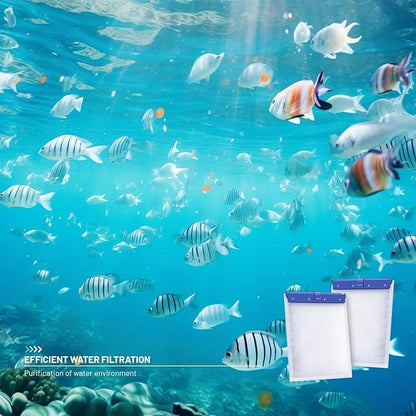 10 Count Large Filter Cartridges Compatible with Whisper Bio Bag Filters, Large Aquarium Filter Cartridge for Whisper 20i 40i, IQ20/30/45/60, PF20/30/40/60 and Repto Filter