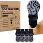 Double Sides Non-Slip Dog Socks to Prevent Licking Paws - Strong Traction for Hardwood Floors, Senior Dogs, Paw Protector, Dog Socks with Grippers Black