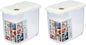 JapanBargain 1826, Set of 2 Large Japanese Kitchen Pantry Storage Containers Kome Bitsu Rice Storage Container 22 lbs, Made in Japan