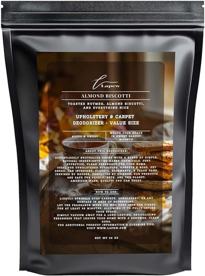 Almond Biscotti Carpet Freshener Powder Refill 36 oz | Powerful Odor Eliminator for Home | Upholstery Deodorizer | Carpet Deodorizer | Pet Urine | Cat Litter Box