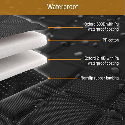 Active Pets Dog Car Seat Cover, Waterproof Front Seat Protector for SUV Truck Sedan, Pet Safety Travel Comfort System with Universal Fit, Orange