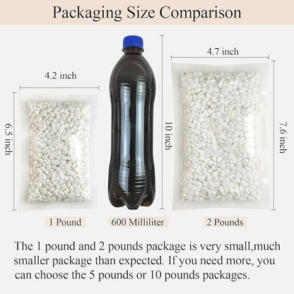 5 lbs White Pebbles for Indoor Plants, 3/8 Inch Decorative White Gravel, Polished River Rocks for Potted Plants Vase Cactus Bird Bath and Outdoor Garden Landscaping