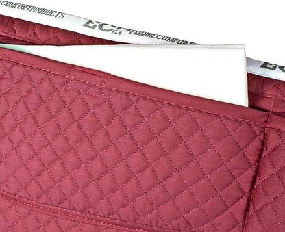 ECP Equine Comfort Products Thermoregulating Western Saddle Pad, Machine Washable Contoured Fit, Water Absorbing, Therapeutic, Shock Absorbing with Adjustable Memory Foam Shims