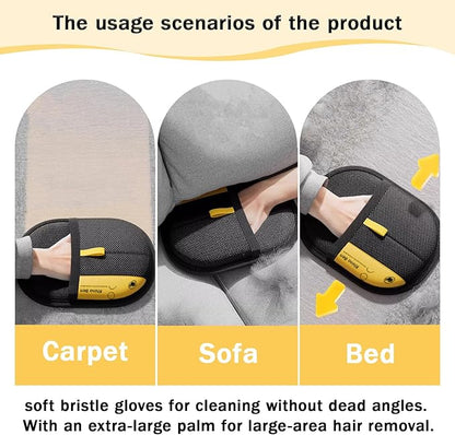 3 Pcs Pet Hair Removal Glove for Cats,Newly Upgraded Reusable Electrostatic Pet Hair Gloves, magic brush pet hair remover Tool for Clothing, Couch, Carpet, Car Seat