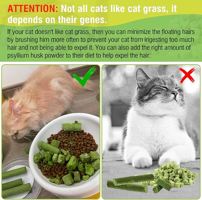 30g Cat Grass Sticks, Delicious Cat Grass Teething Stick Edible Cats Chew Toy Cat Treats Snack for Teeth Cleaning and Hairball Removal