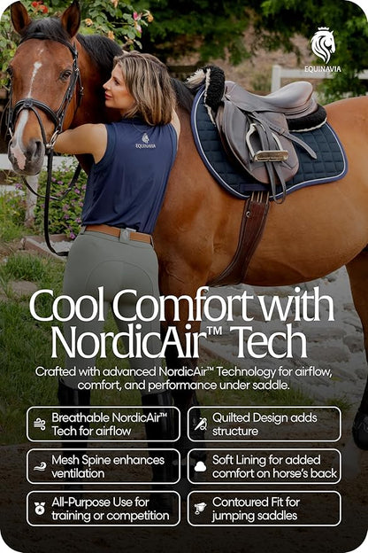 Equinavia Svalbard NordicAir™ Tech All Purpose Saddle Pad | Breathable Micromesh | Contoured Shape