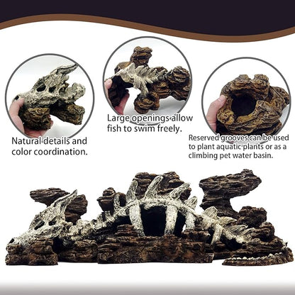 Fish Tank Decor Rocks.Aquarium Decoration Model.Easy Superior Aquascape (Wilderness Keel)